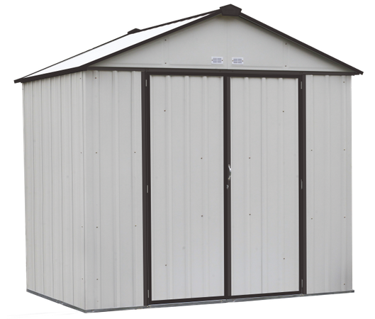 8x7 EZEE Shed in Cream with Charcoal Trim
