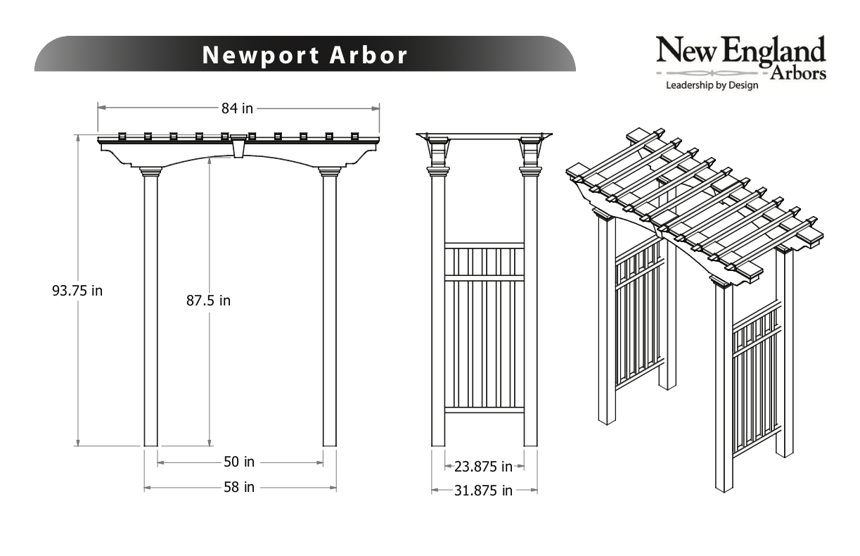 Newport Arbor Specifications