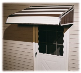 Aluminum shop door awnings