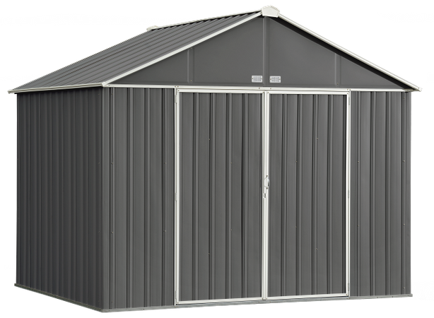10x8 EZEE Shed in Charcoal with Cream Trim