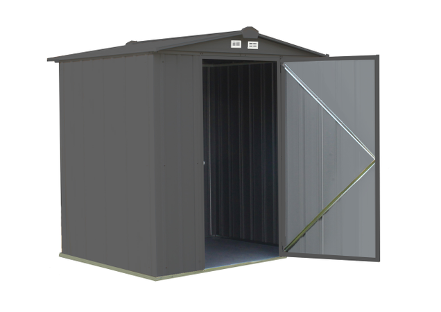 6x5 EZEE Shed in Charcoal with Cream Trim