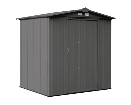 6x5 EZEE Shed in Charcoal with Cream Trim