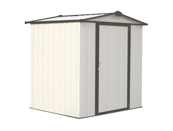 6x5 EZEE Shed in Charcoal with Cream Trim