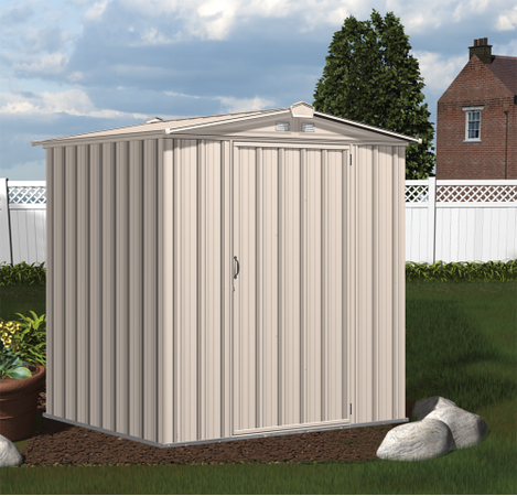 6x5 EZEE Shed in Charcoal with Cream Trim