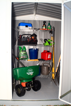 6x5 EZEE Shed in Charcoal with Cream Trim