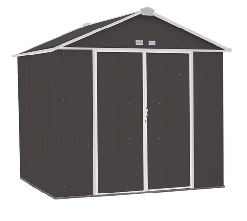 8x7 EZEE Shed in Charcoal with Cream Trim