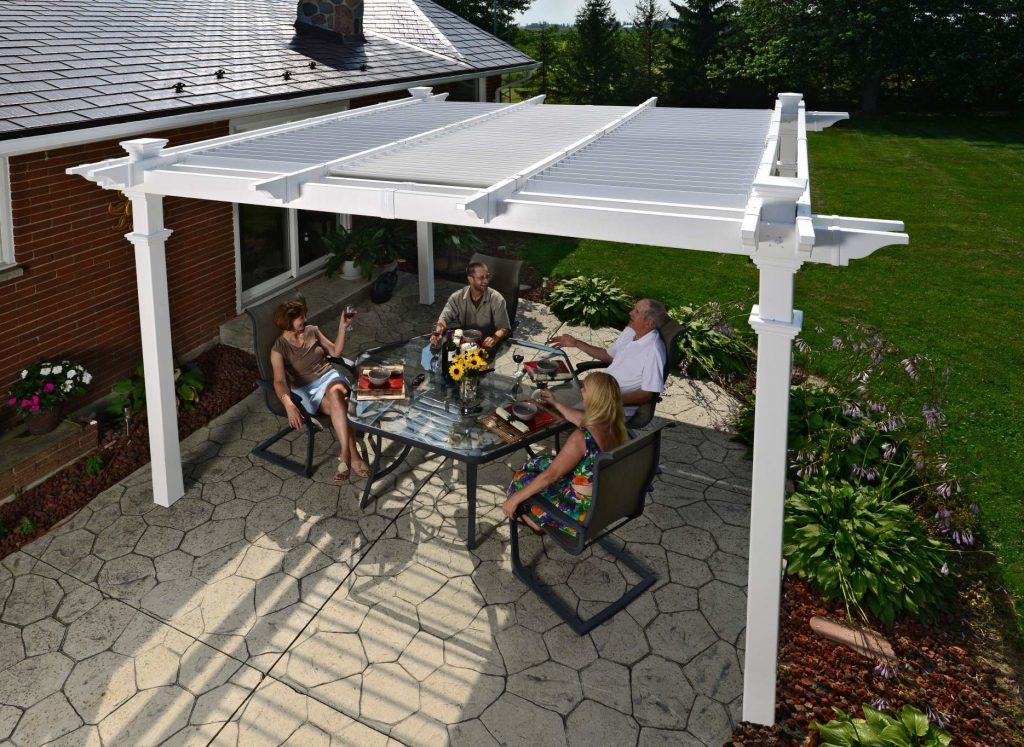 Camelot Pergola with People