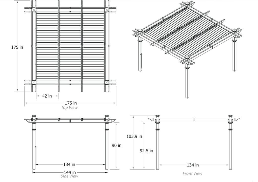 Alove Pergola Specifications