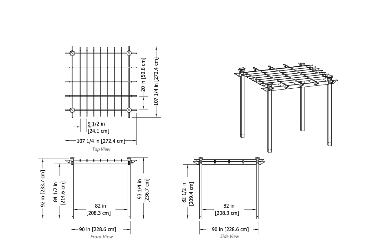 Alove Pergola Specifications