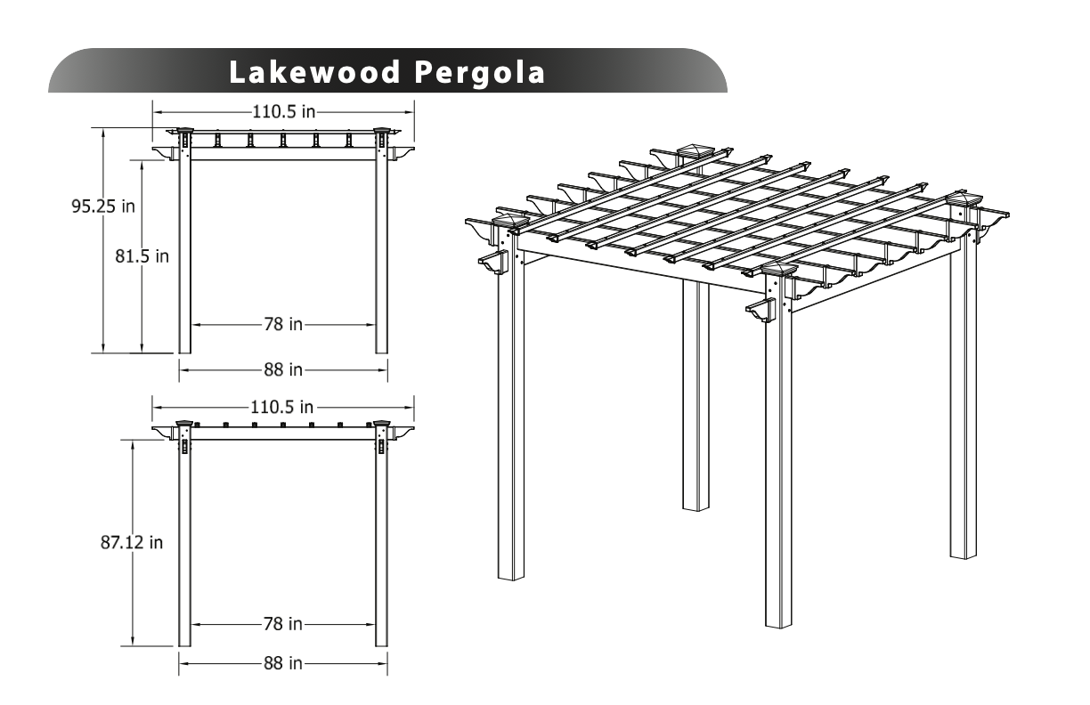 Alove Pergola Specifications