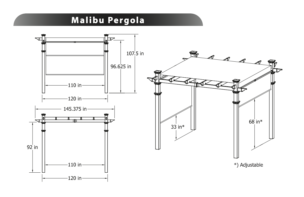 Alove Pergola Specifications