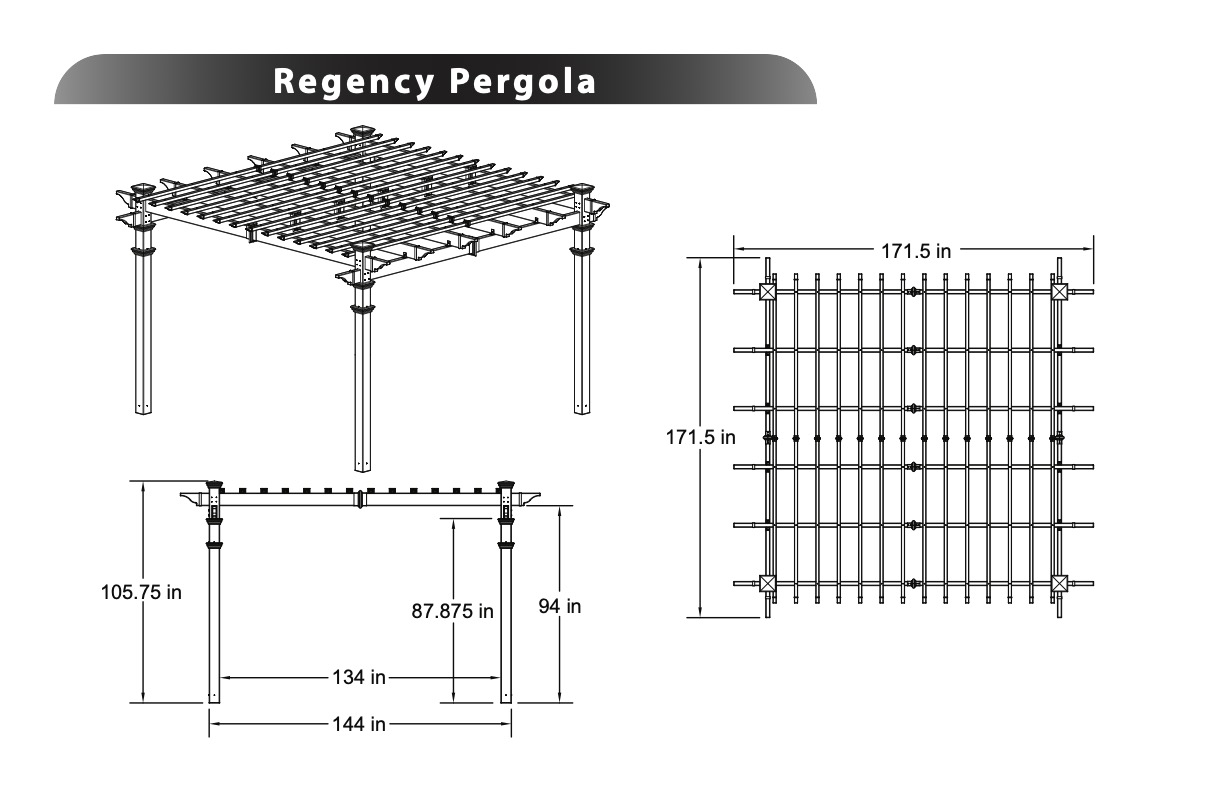 Regency Pergola Top View