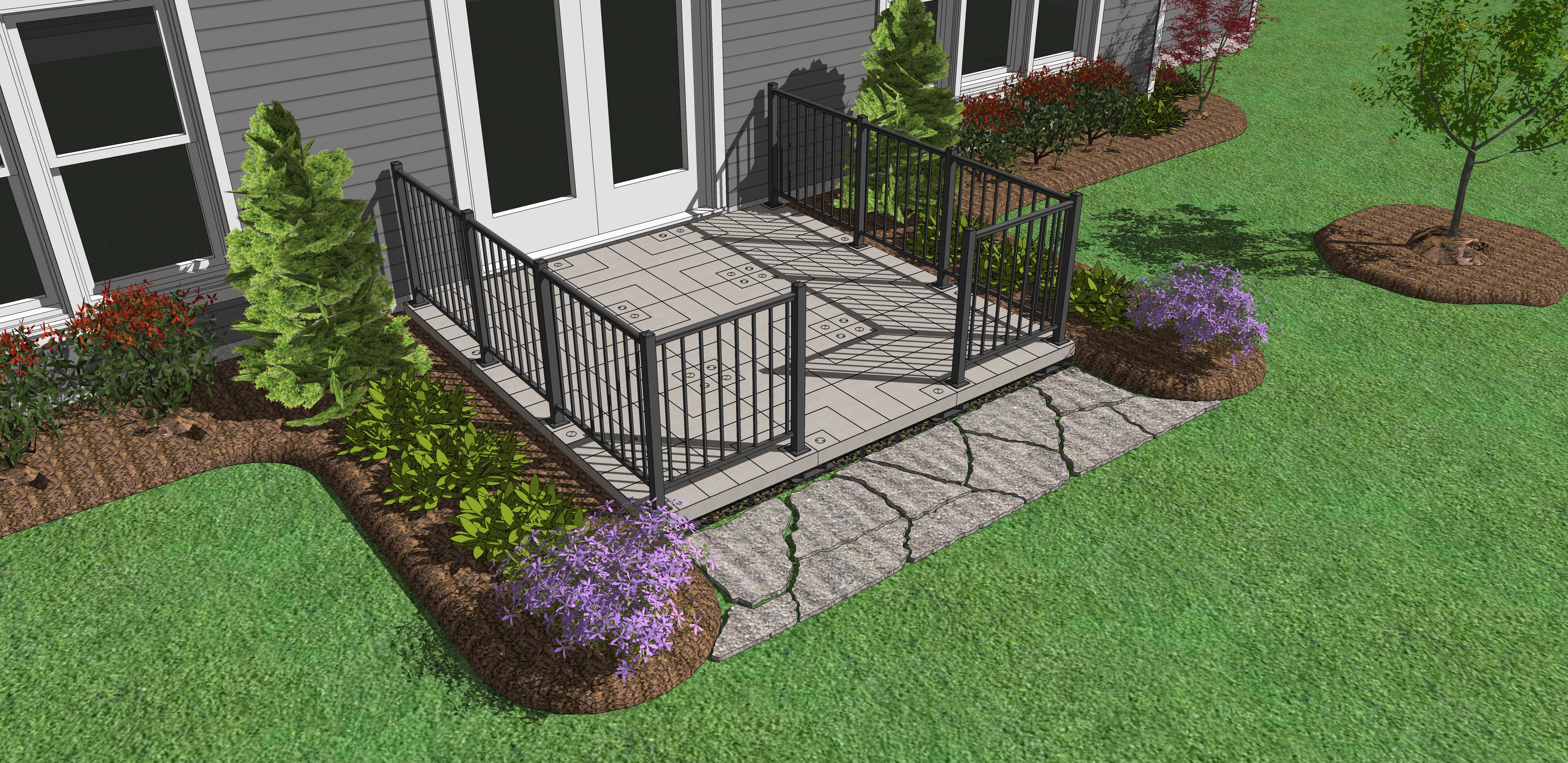 UDECX Front Landing with Railing