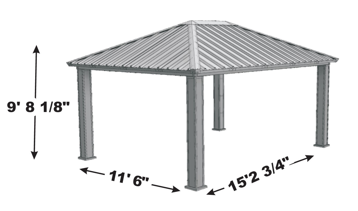 Jardin Sun Room AS1216 Dimensions