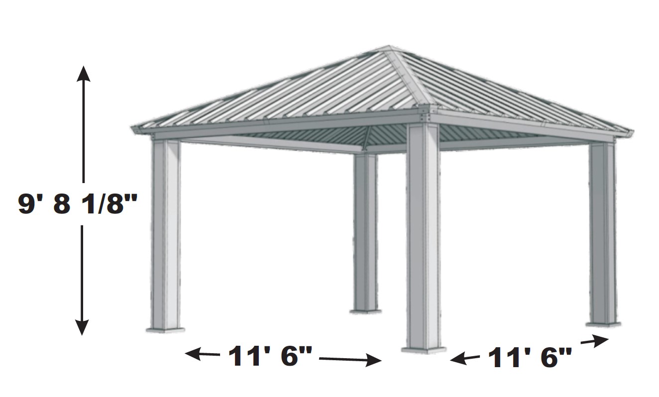 Jardin Sun Room AS1212 Dimensions