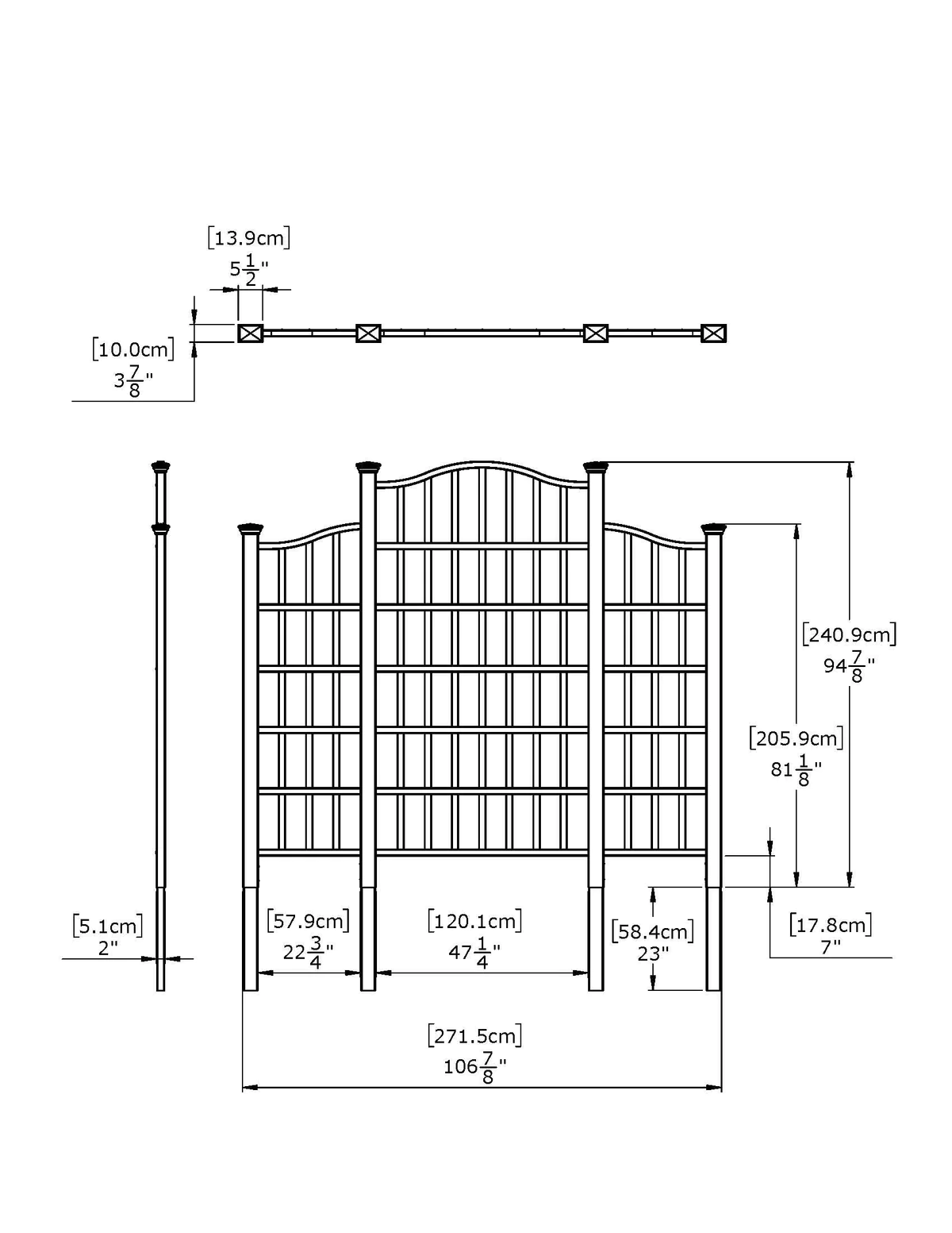 Manchester Privacy Trellis Specs